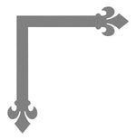 Dunmow Crest Fleur De Lis Iron "L" Strap - Old West Iron
