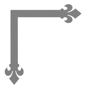 Dunmow Crest Fleur De Lis Iron "L" Strap - Old West Iron
