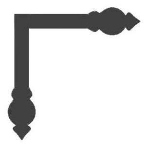 Tudor Revival Iron "L" Strap - Old West Iron