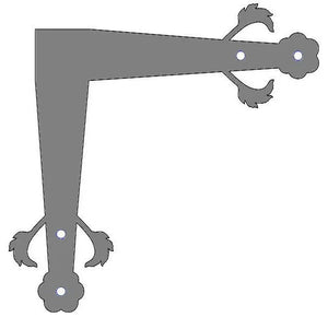 German Castle Iron "L" Strap - Old West Iron
