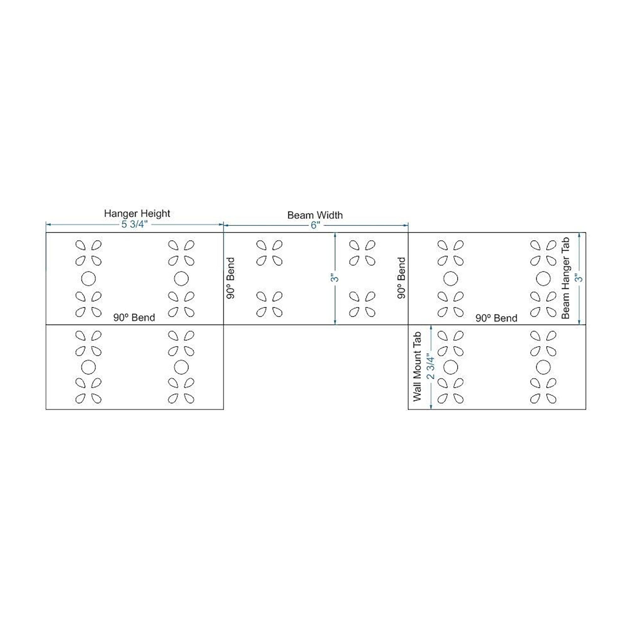 Perchero de viguetas de hierro Shabby Chic