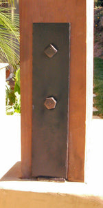 Plain Straight Iron Faux Post Base Brackets & Reinforcement Braces Post Base