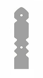 Art Deco Iron Faux Post Base Brackets & Reinforcement Braces Post Base