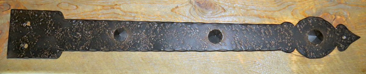 Tudor Revival Wrought Iron Garage Door Dummy Hinge Strap