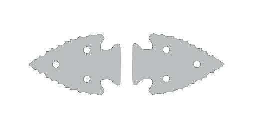 Authentic Arrowhead Iron Hinge
