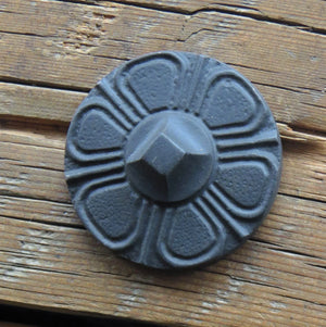 1 5/8" Round Embossed Iron Nail - Old West Iron