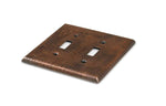 Solid Copper Hammered Double Switch Plate Cover Uncategorized Switch Plates & Outlet Covers