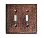 Solid Copper Hammered Double Switch Plate Cover Uncategorized Switch Plates & Outlet Covers