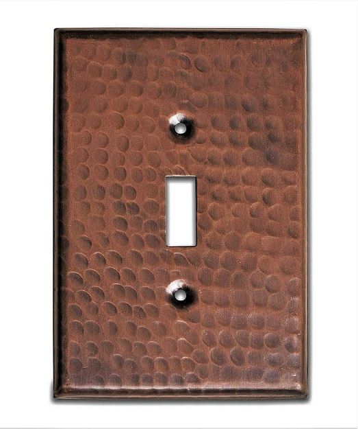 Solid Copper Hammered Switch Plate Cover Switch Plates & Outlet Covers