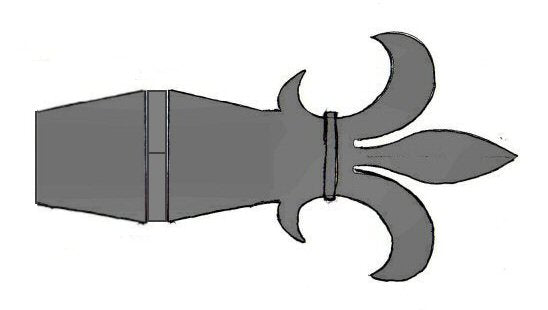 Egyptian Fleur De Lis Iron Hinge