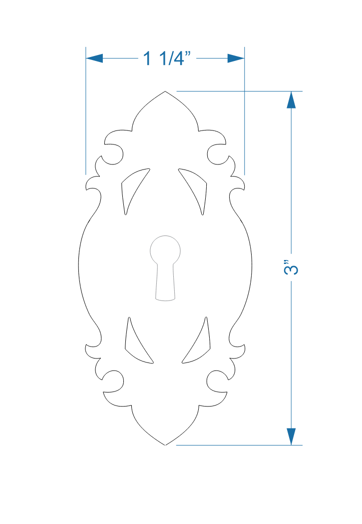 French Empire Escutcheon Plate