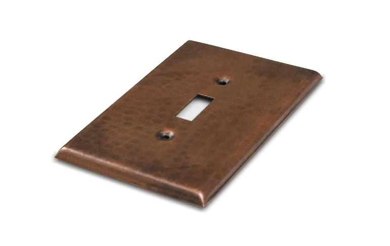 Solid Copper Hammered Switch Plate Cover Switch Plates & Outlet Covers
