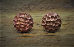 1/4" dia x 2 9/16" length x 3/4" head Hammered Round Copper Bolt - Old West Iron