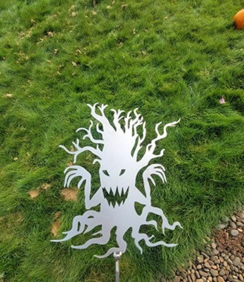 Spooky Tree Metal Cut Out Holiday Ornaments Halloween