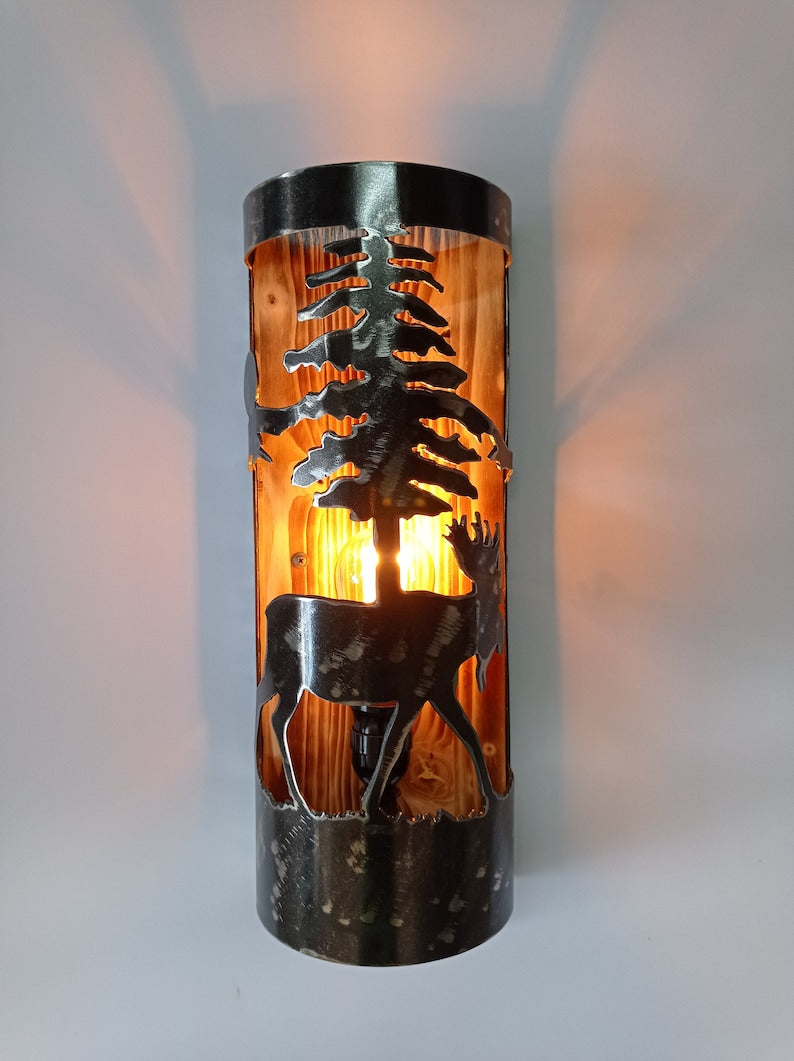 Rustic Moose wall light Wall Light Fixtures Lighting