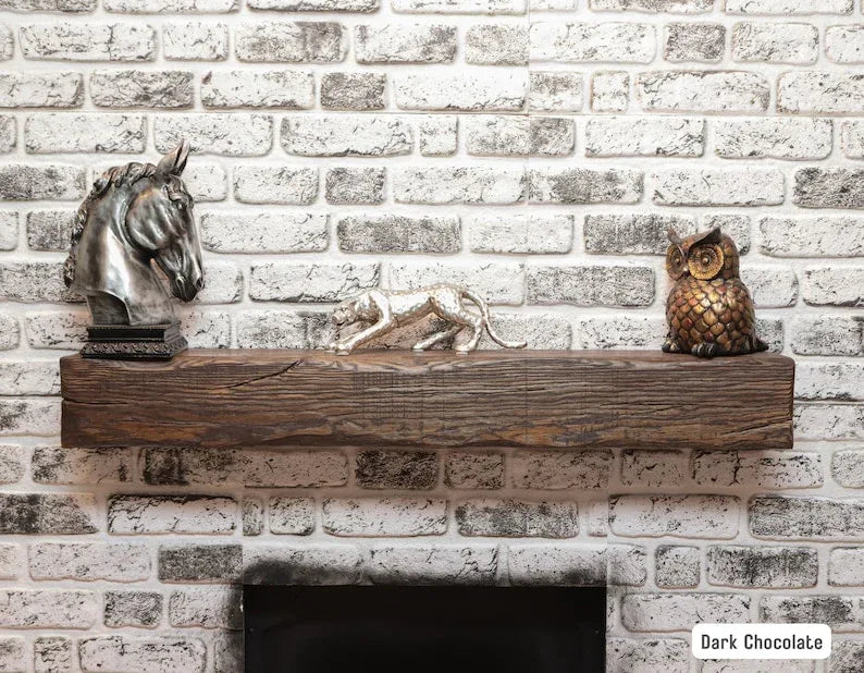 Rustic Fireplace Mantel - Old West Iron
