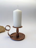 Copper Candle Holder With Bowl Candles