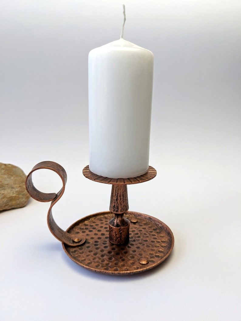 Copper Candle Holder With Bowl Candles