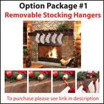 Rustic Fireplace Mantel with Metal Brackets