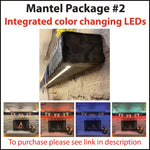 Rustic Fireplace Mantel with Metal Brackets