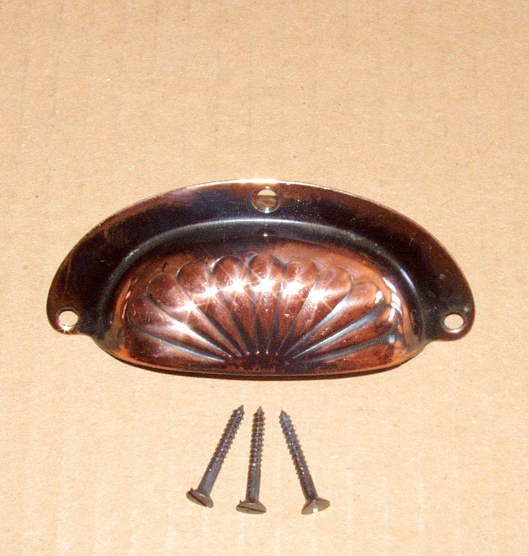 Antique Copper Sun Burst Cup Pull Door Hardware