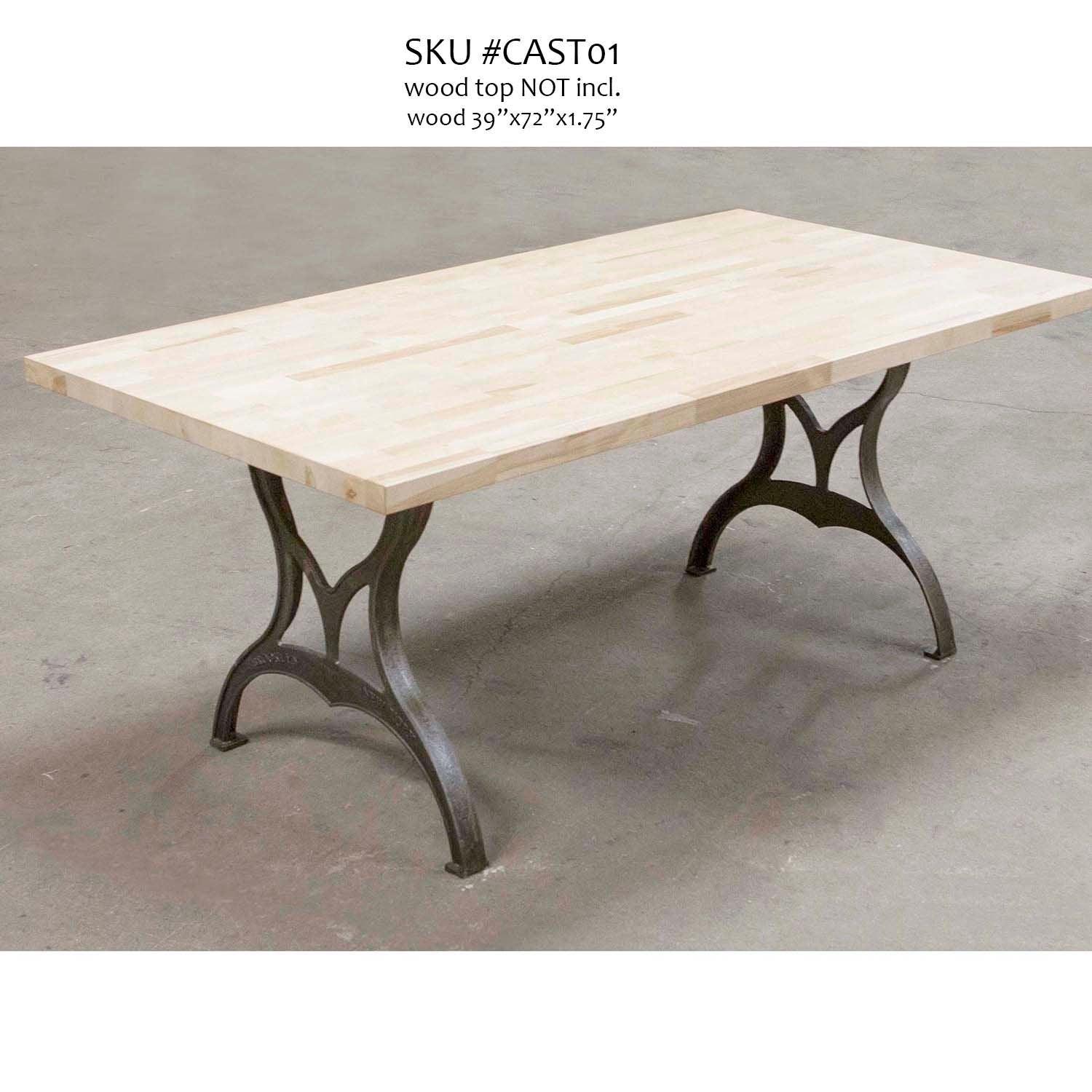 Cast Iron Dining Table Legs, 2 pack - Old West Iron