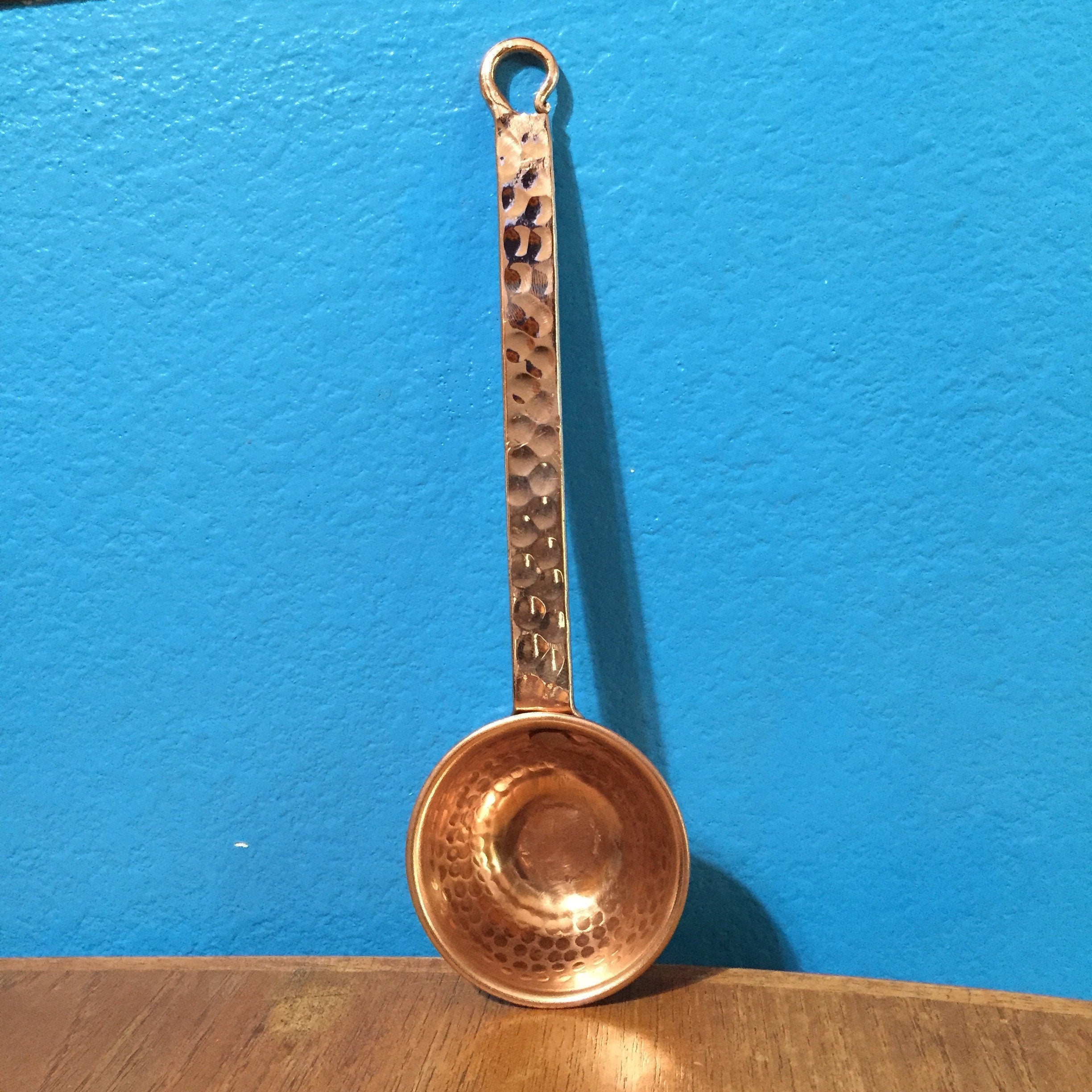 Hammered Copper 1oz Coffee Scoop Kitchen Accessories
