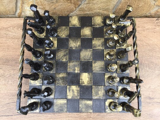 Hand Forged Chess Board Board Games Gift