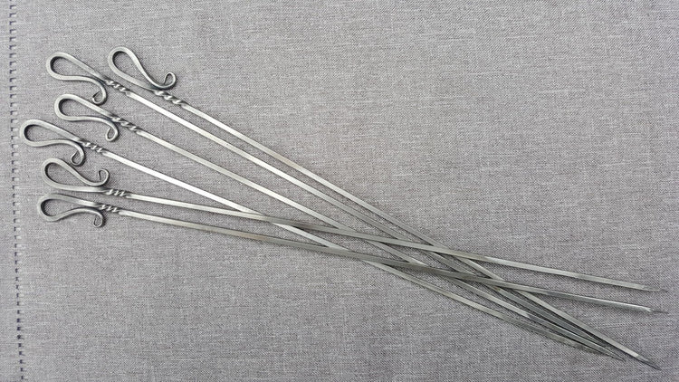 Metal Shish Kabob Skewer Set Home Accessary