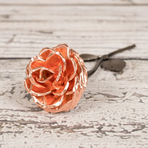 Copper Rose - 7th Anniversary Personalized Wedding Gift - Old West Iron