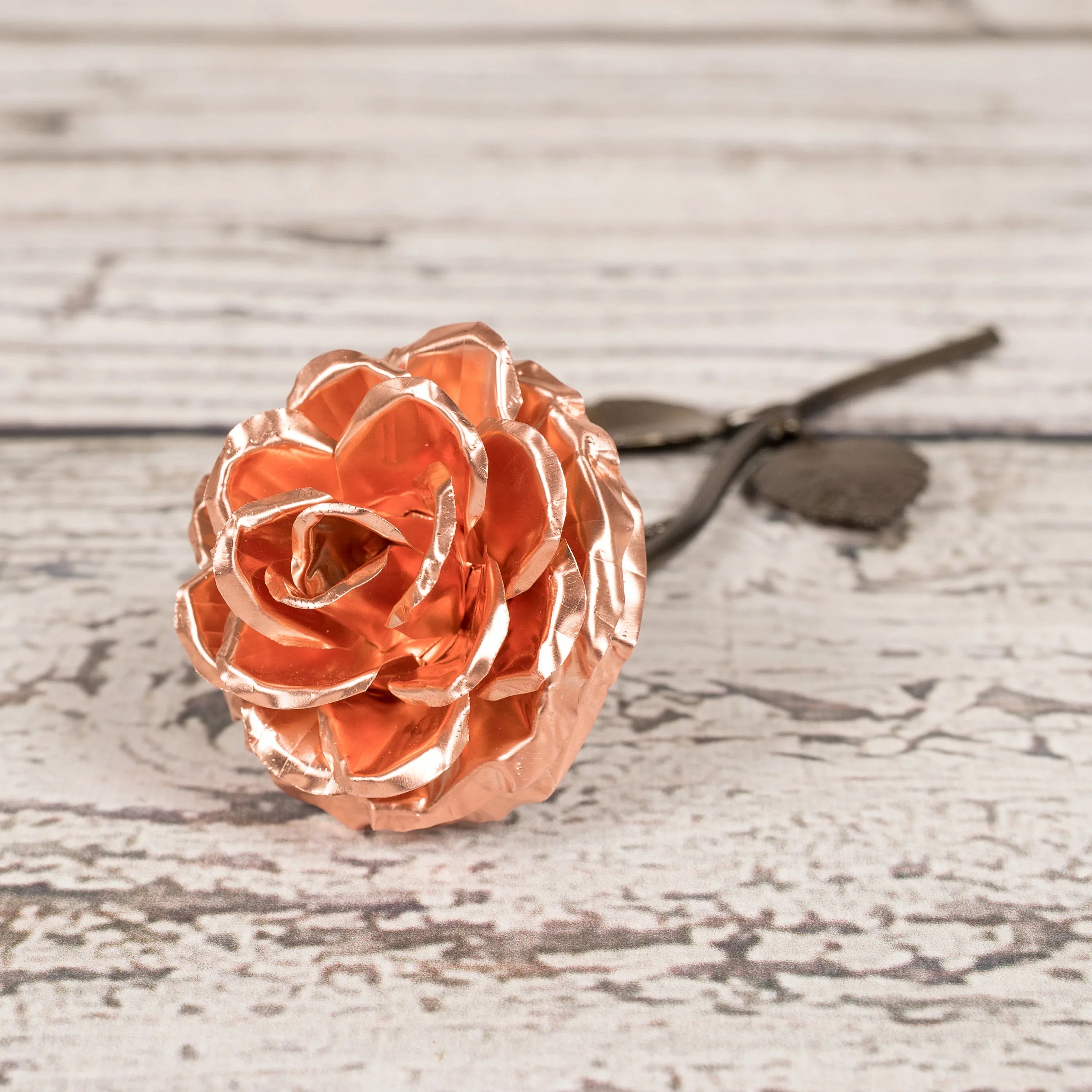 Copper Rose - 7th Anniversary Personalized Wedding Gift - Old West Iron