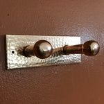 Hammered Copper Double Hook Home Accessary