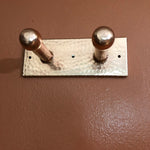Hammered Copper Double Hook Home Accessary