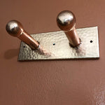 Hammered Copper Double Hook Home Accessary