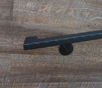 2" x 1" Hammered Flat Bar Wrought Iron Handrail Handrails & Railing Systems Handrail