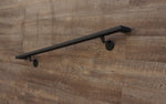 2" x 1" Hammered Flat Bar Wrought Iron Handrail Handrails & Railing Systems Handrail