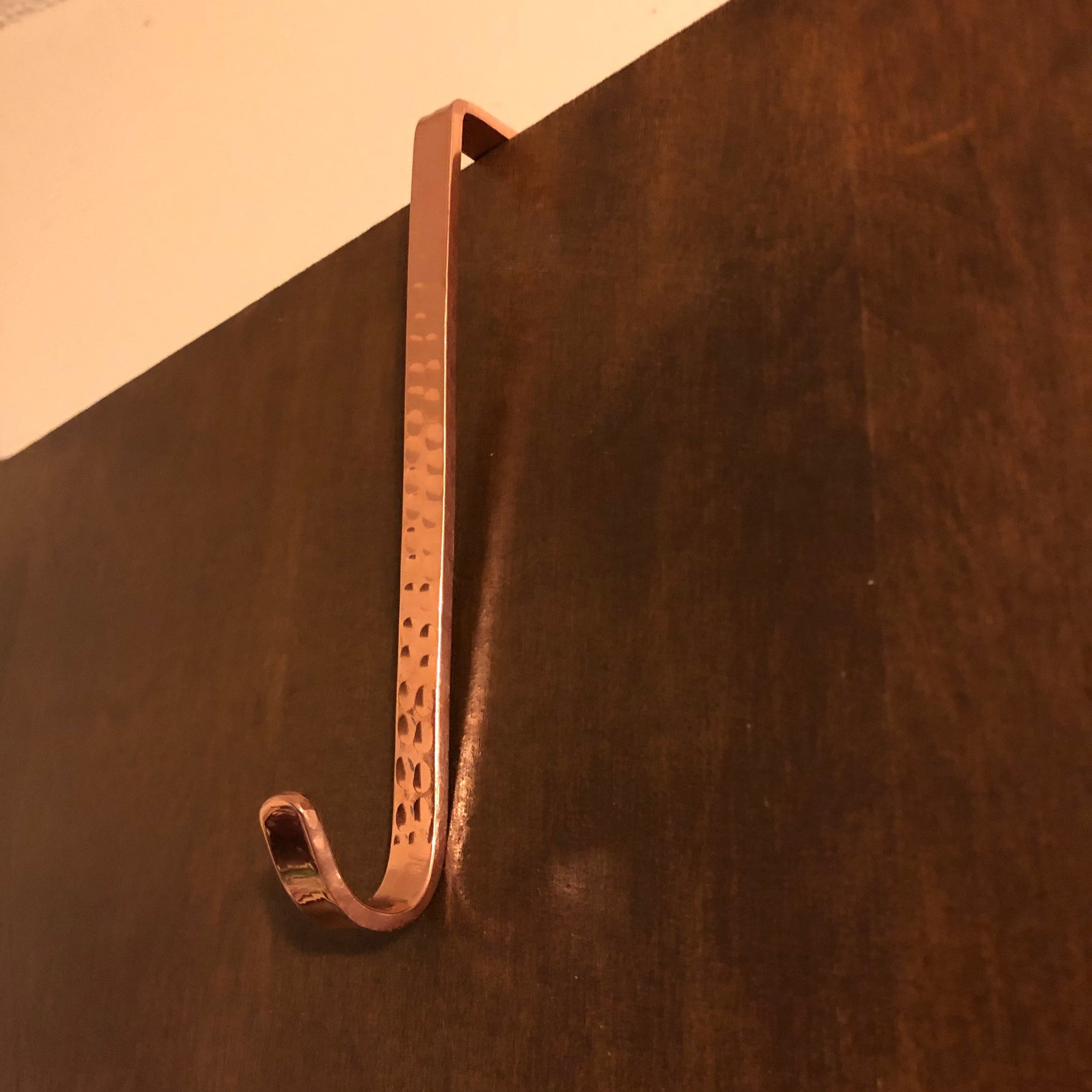 Handcrafted Copper Utility Over the Door Hook Home Accessary