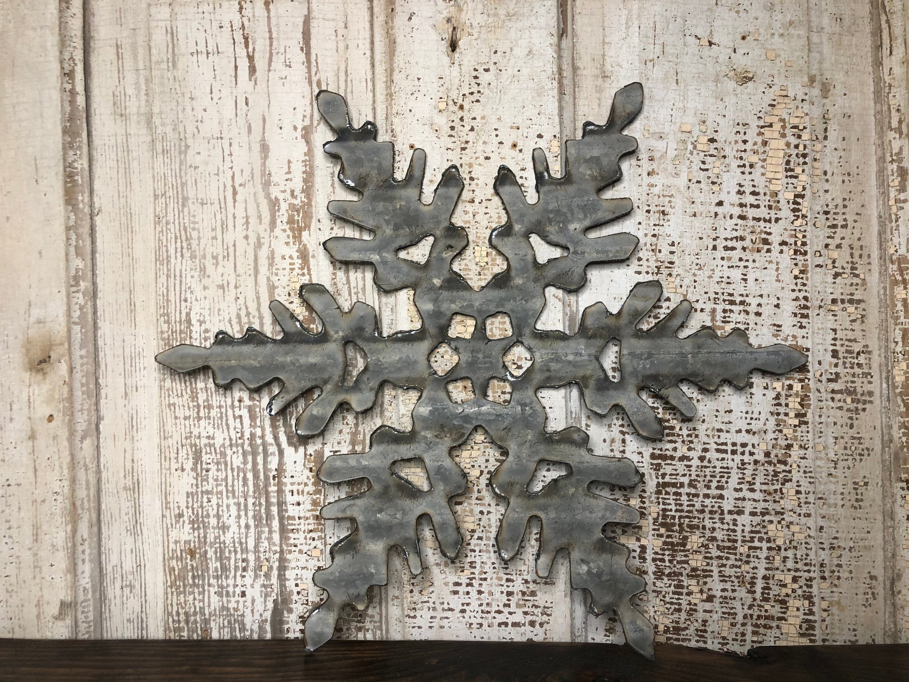 Set of 3 Corrugated metal snowflakes Seasonal & Holiday Decorations