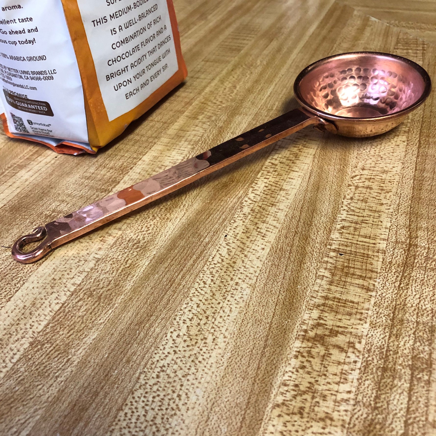 Hammered Copper 1oz Coffee Scoop Kitchen Accessories