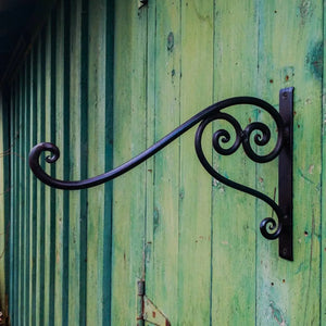 Hand Forged double curved Plant Hanger, design no. 8, Custom Made - Old West Iron