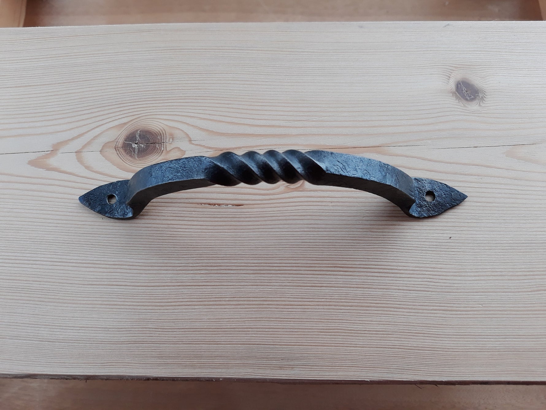 Hand Forged Twisted Iron Cabinet Handle Cabinet Knobs & Handles Door & Furniture