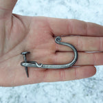 Hand Forged Iron Hook and Nail Home Accessary