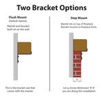 Rustic Fireplace Mantel with Metal Brackets