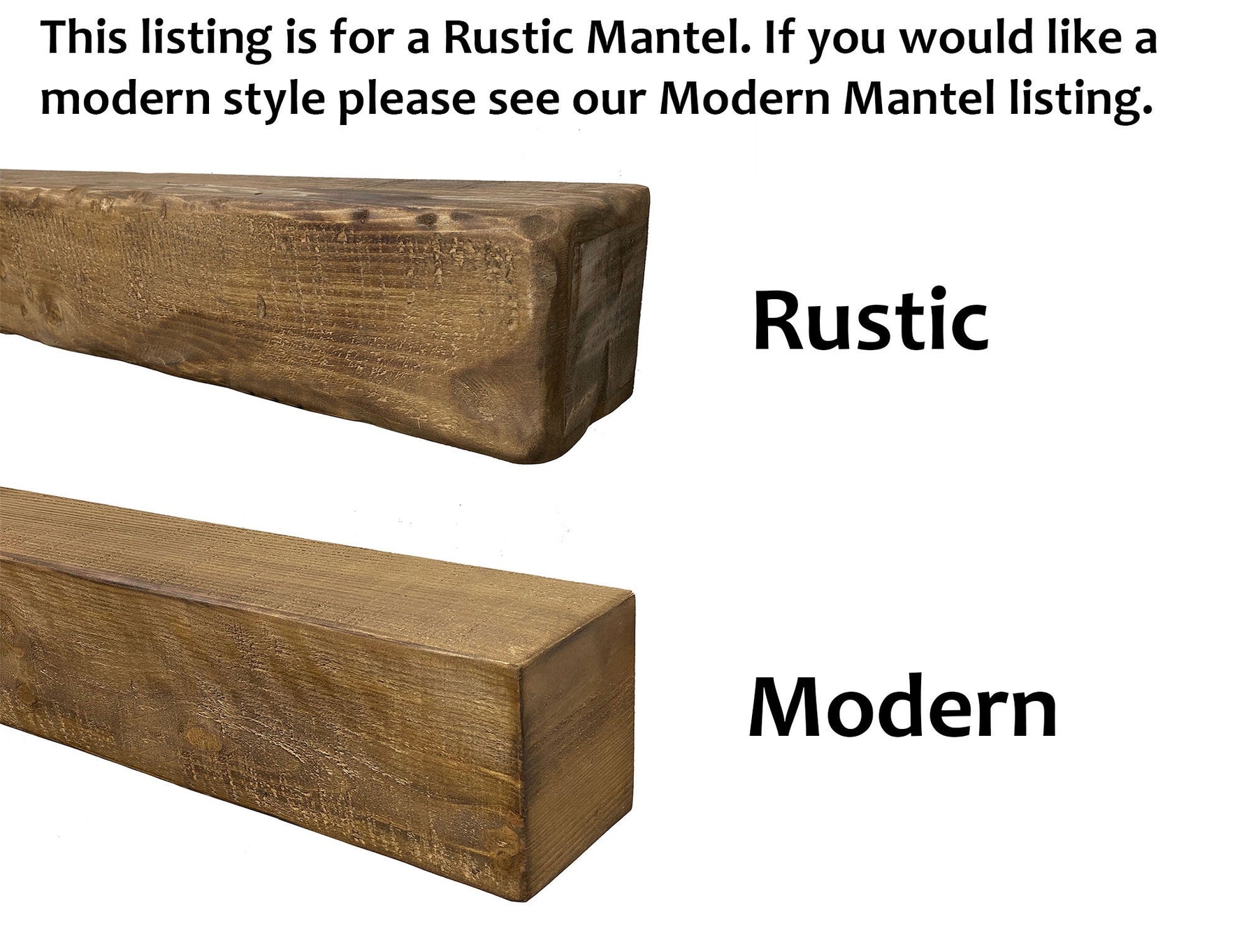 Rustic Fireplace Mantel with Metal Brackets