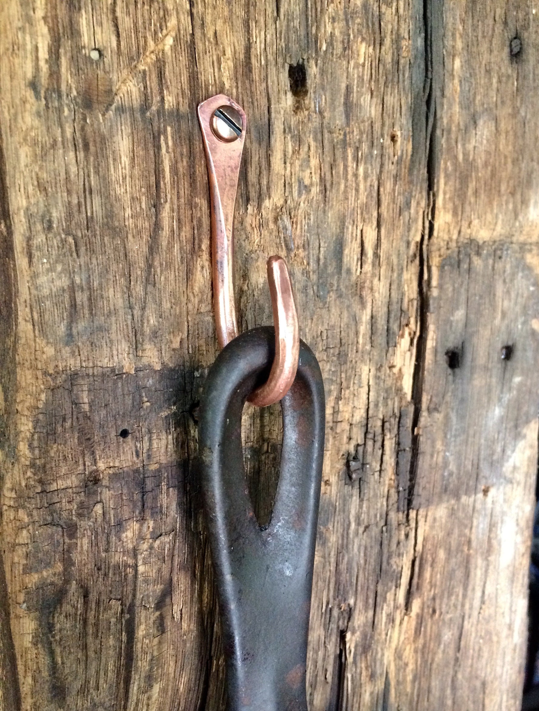 Forged Copper Utility Hook Home Accessary