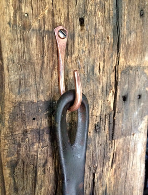 Forged Copper Utility Hook - Old West Iron