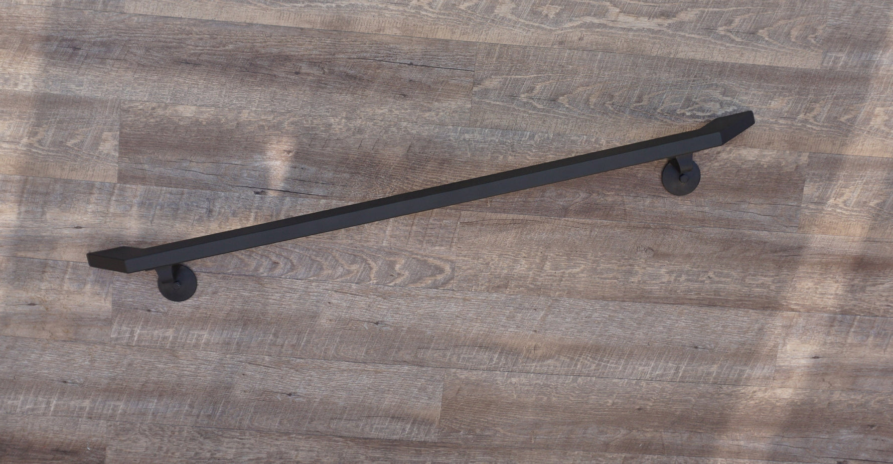 Modern Flat Bar Wrought Iron Handrail with Angled End Handrails Handrail