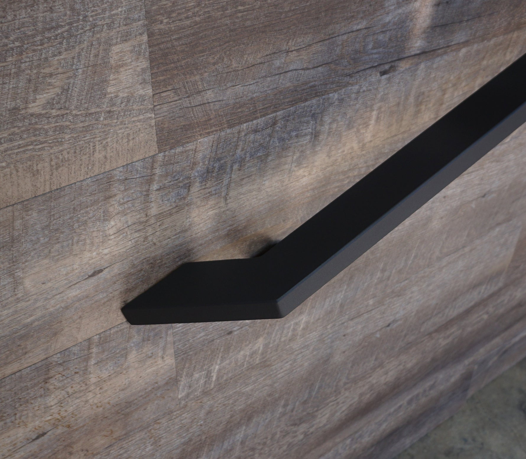 Modern Flat Bar Wrought Iron Handrail with Angled End Handrails Handrail