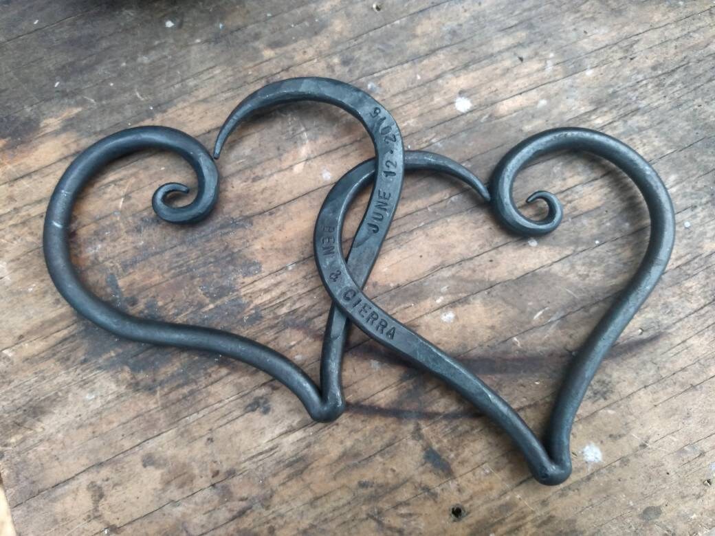 Hand Forged Linked Hearts Misc