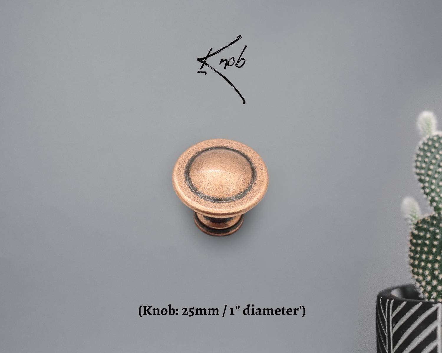 Antique Zamak Copper Drawer Pulls Door Hardware